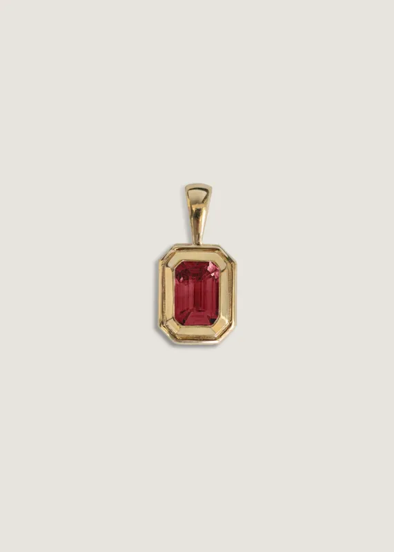 Brooklyn Emerald Cut Pendant Ruby sold by Kinn