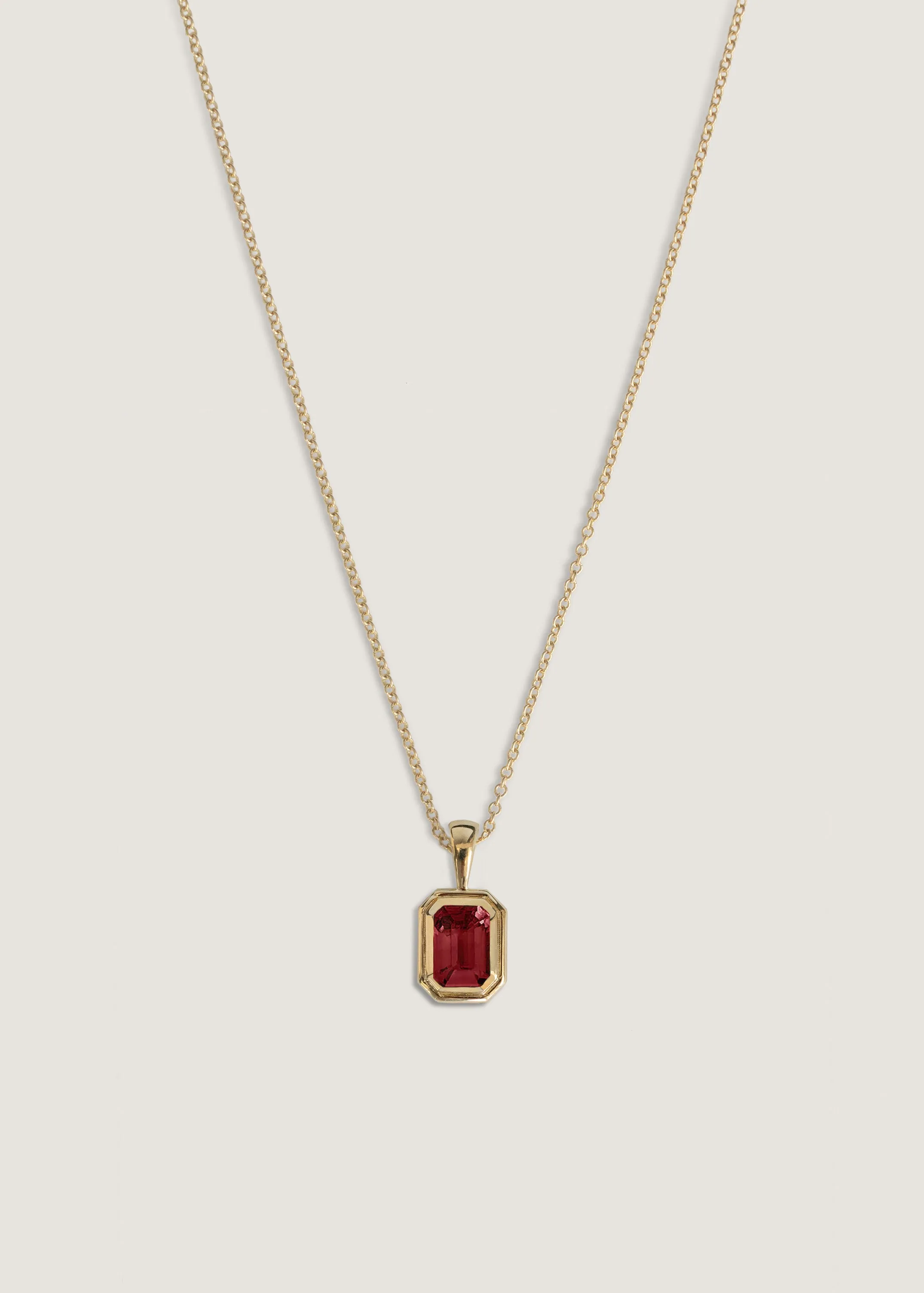 Brooklyn Emerald Cut Pendant Ruby sold by Kinn product image thumbnail 3