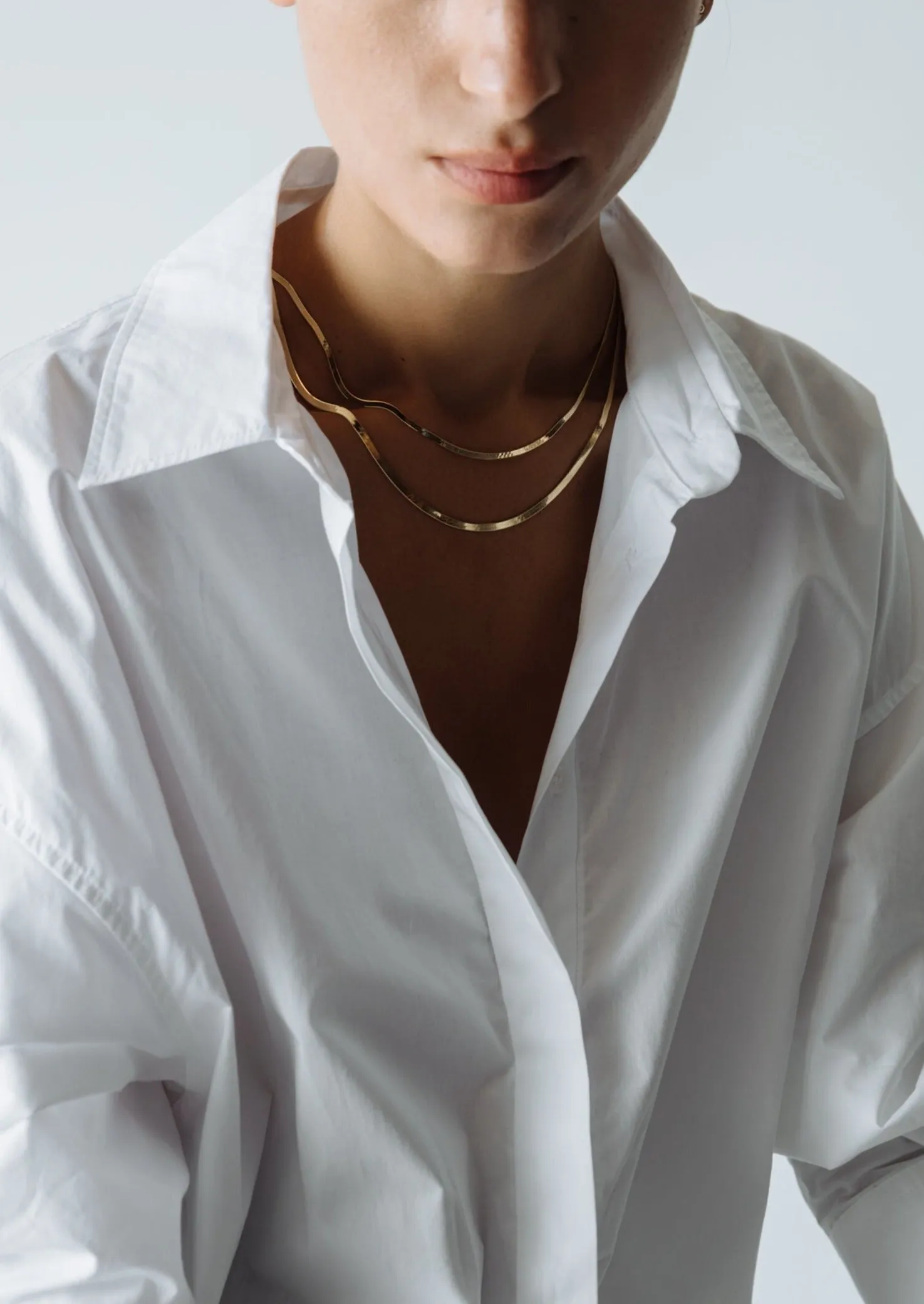 Petite Carter Herringbone Chain Necklace sold by Kinn product image thumbnail 5