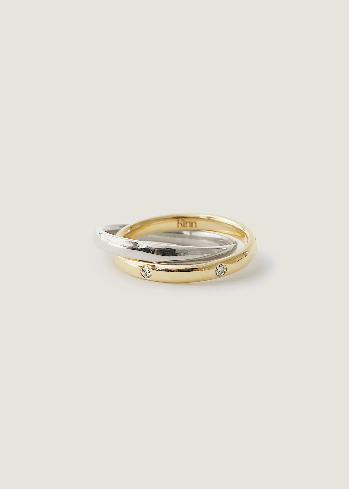 L'Amour Interlocking Ring Gold & Silver sold by Kinn