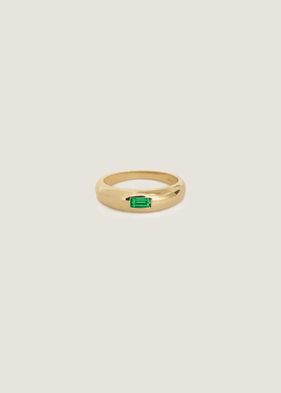 Natalie Dome Ring Emerald sold by Kinn