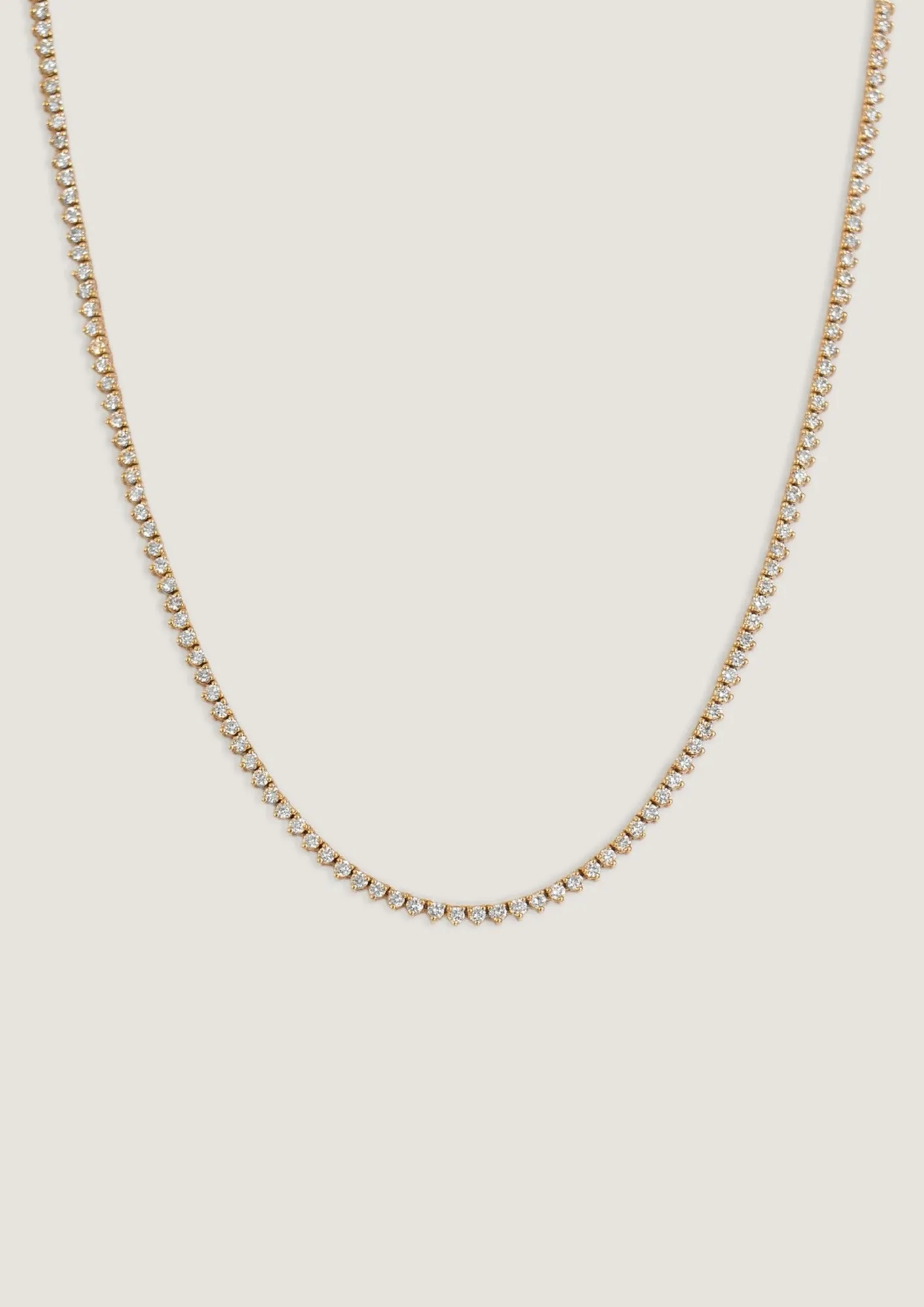 Rachel Three Prong Tennis Necklace Diamond sold by Kinn