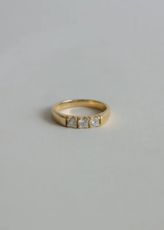 Vintage Round Three Diamond Ring sold by Kinn