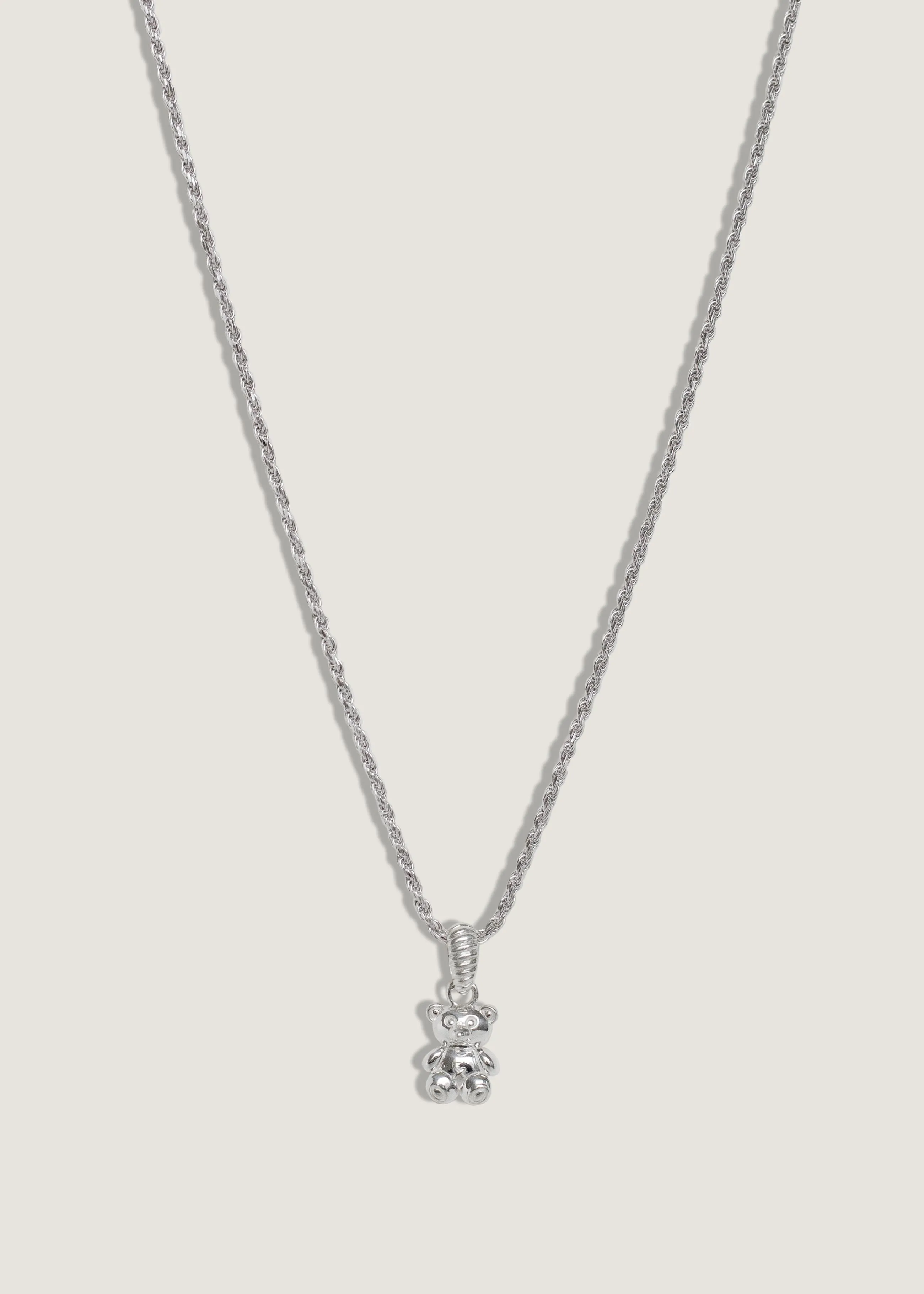 Petite Oliver Teddy Bear Necklace Silver sold by Kinn