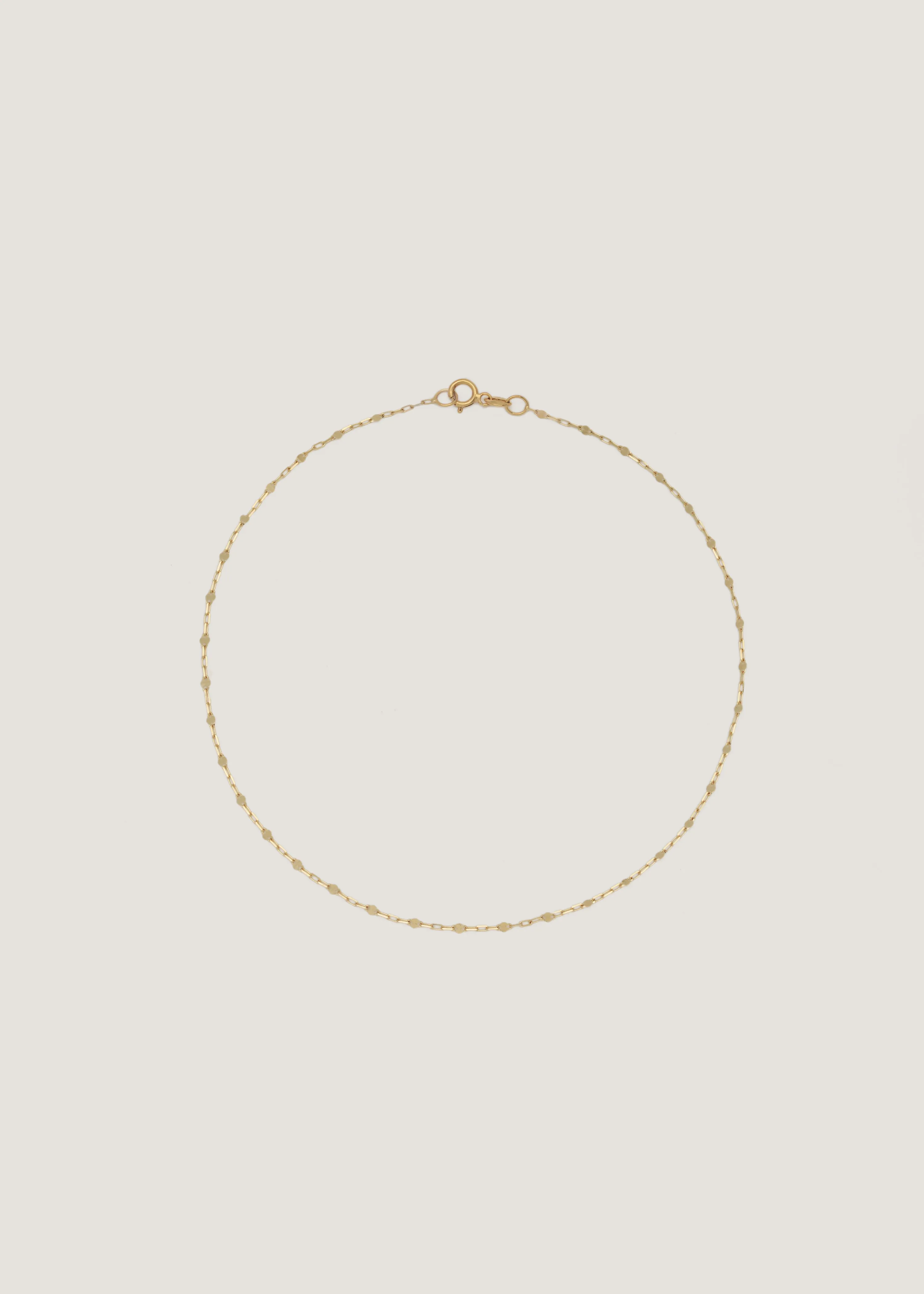 Diamond Cut Rolo Chain Anklet sold by Kinn