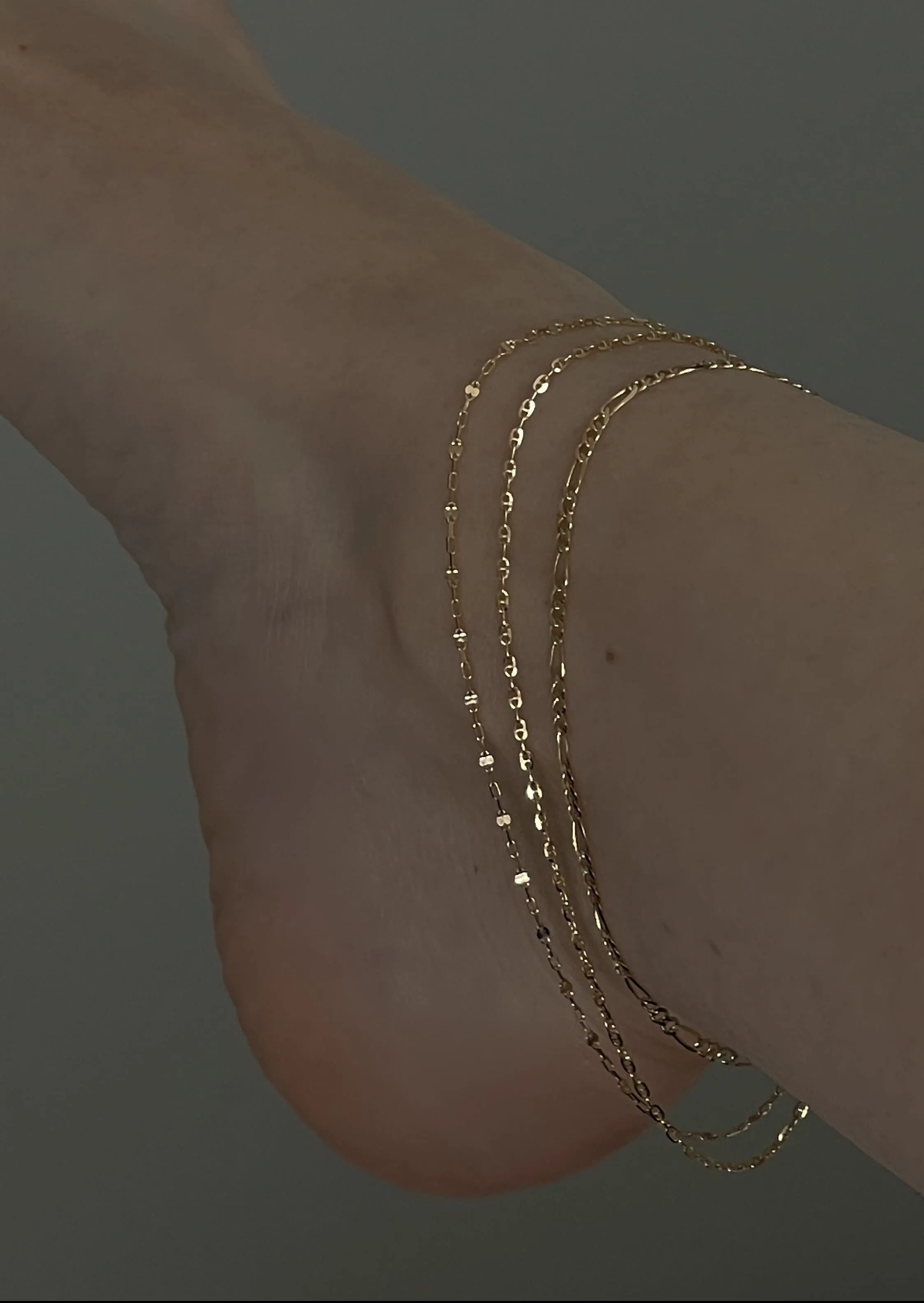 Diamond Cut Rolo Chain Anklet sold by Kinn product image thumbnail 2