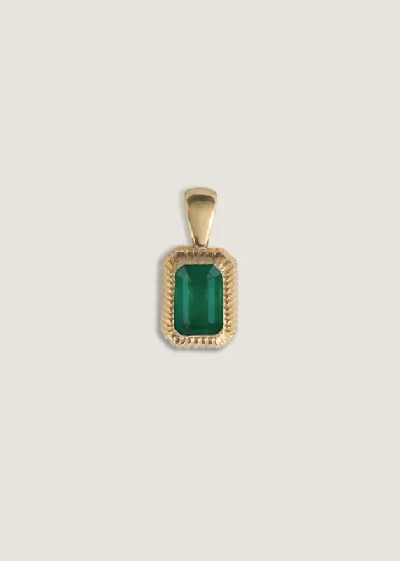 Lyra Emerald Cut Pendant Emerald sold by Kinn