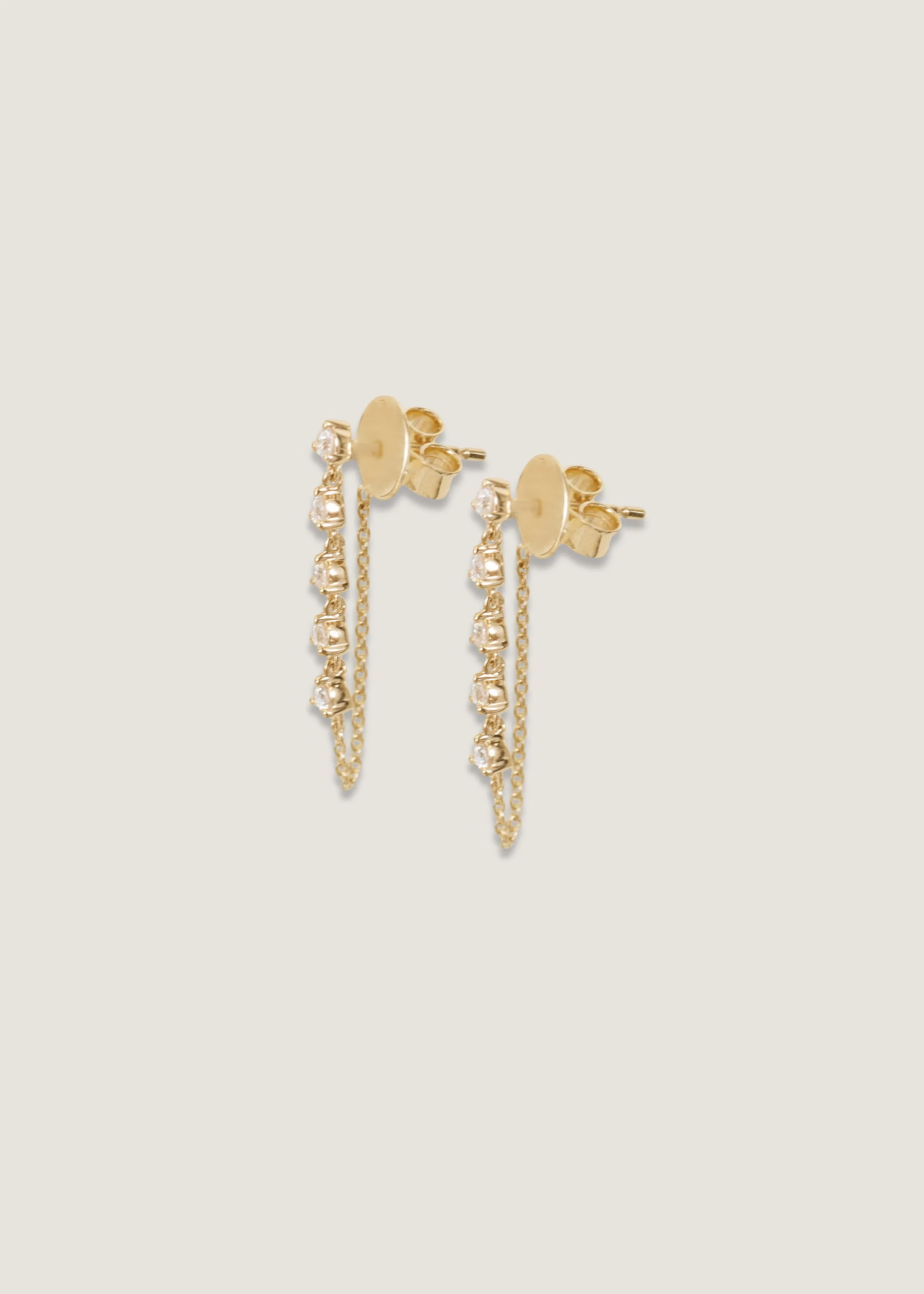 Five Stone Chain Earrings Diamond sold by Kinn product image thumbnail 3