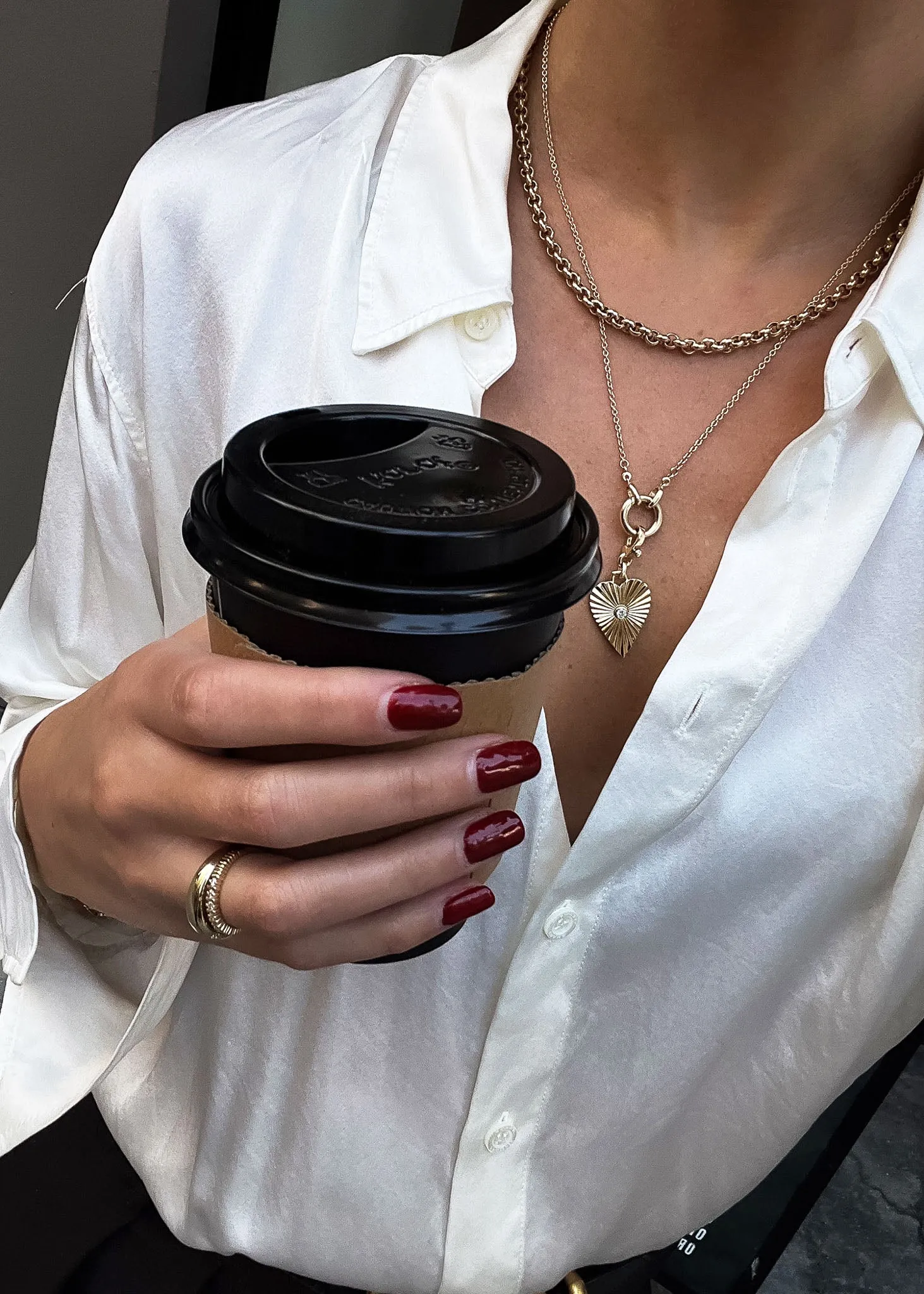 Ribbed Heart Pendant Diamond sold by Kinn product image thumbnail 4