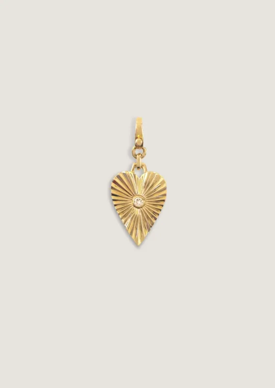 Ribbed Heart Pendant Diamond sold by Kinn