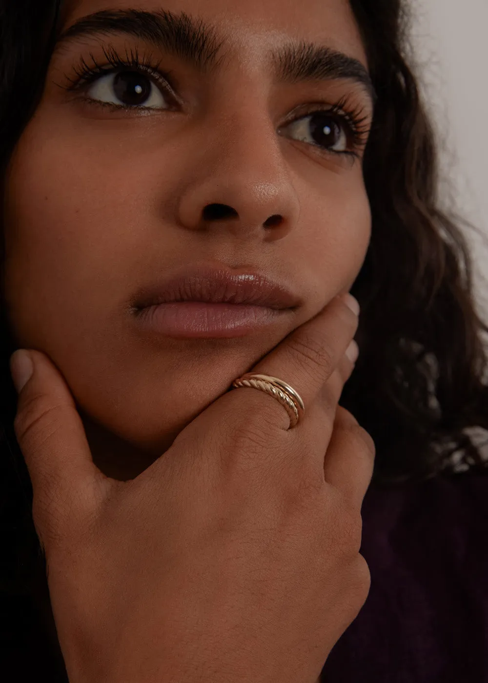 Claudine Twist & Pauline Ellipse Ring Stack sold by Kinn product image thumbnail 3