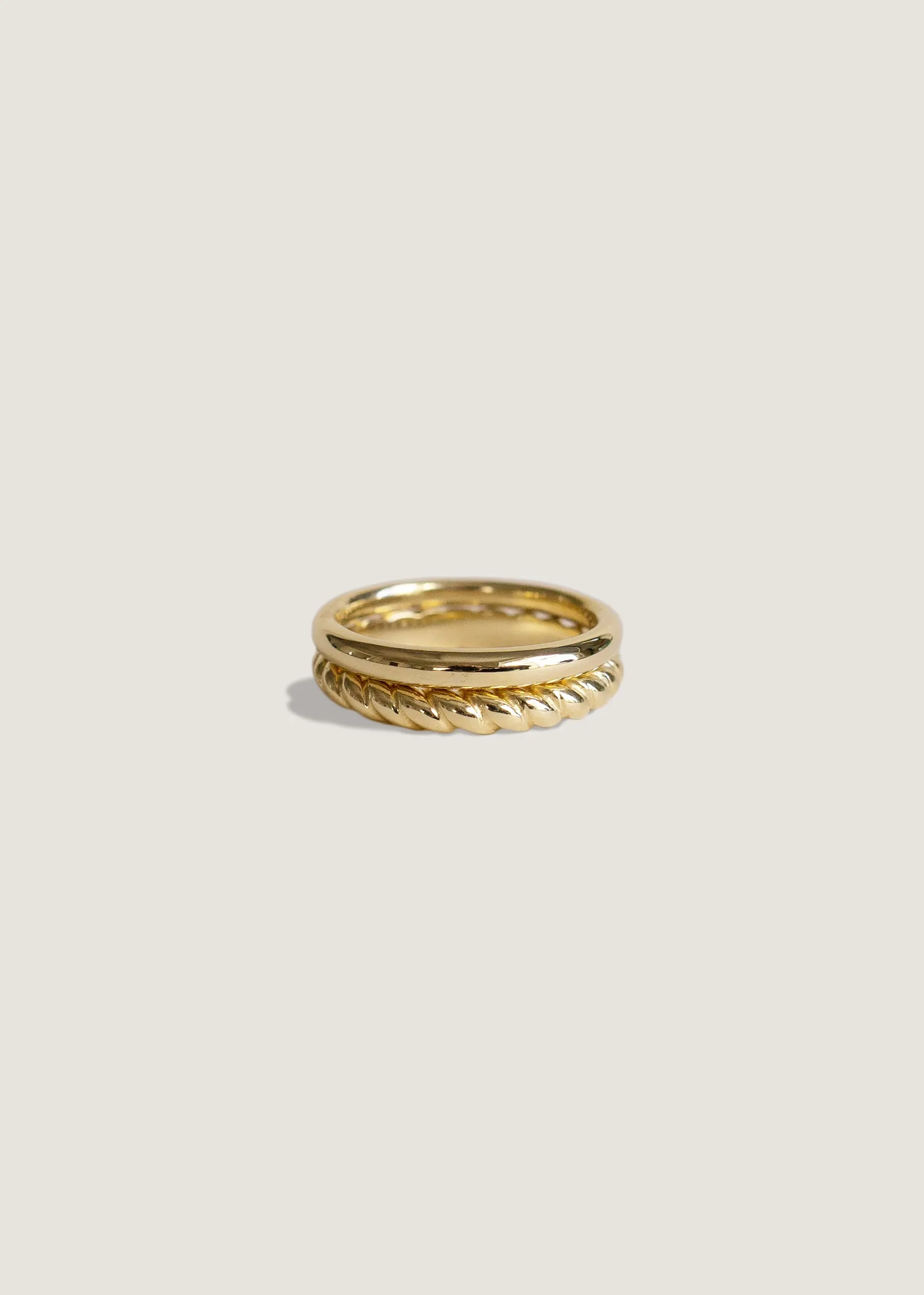 Claudine Twist & Pauline Ellipse Ring Stack sold by Kinn
