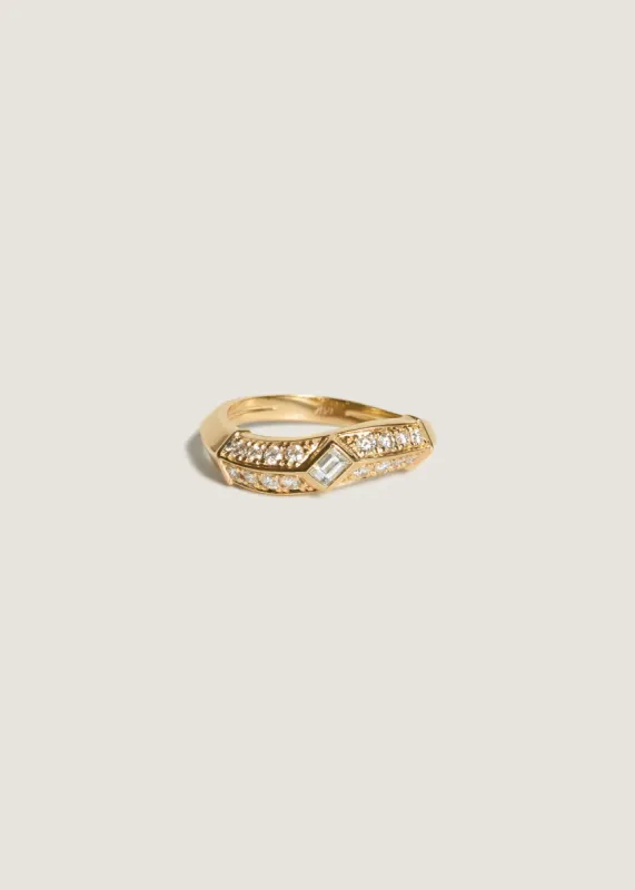 Franco Curved Ring Diamond sold by Kinn