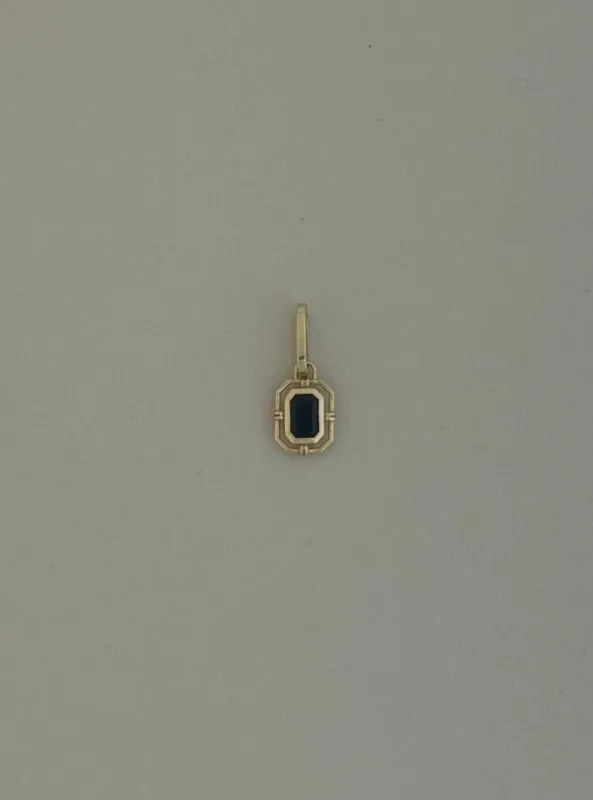 Archive Baguette Pendant I - Blue Sapphire sold by Kinn