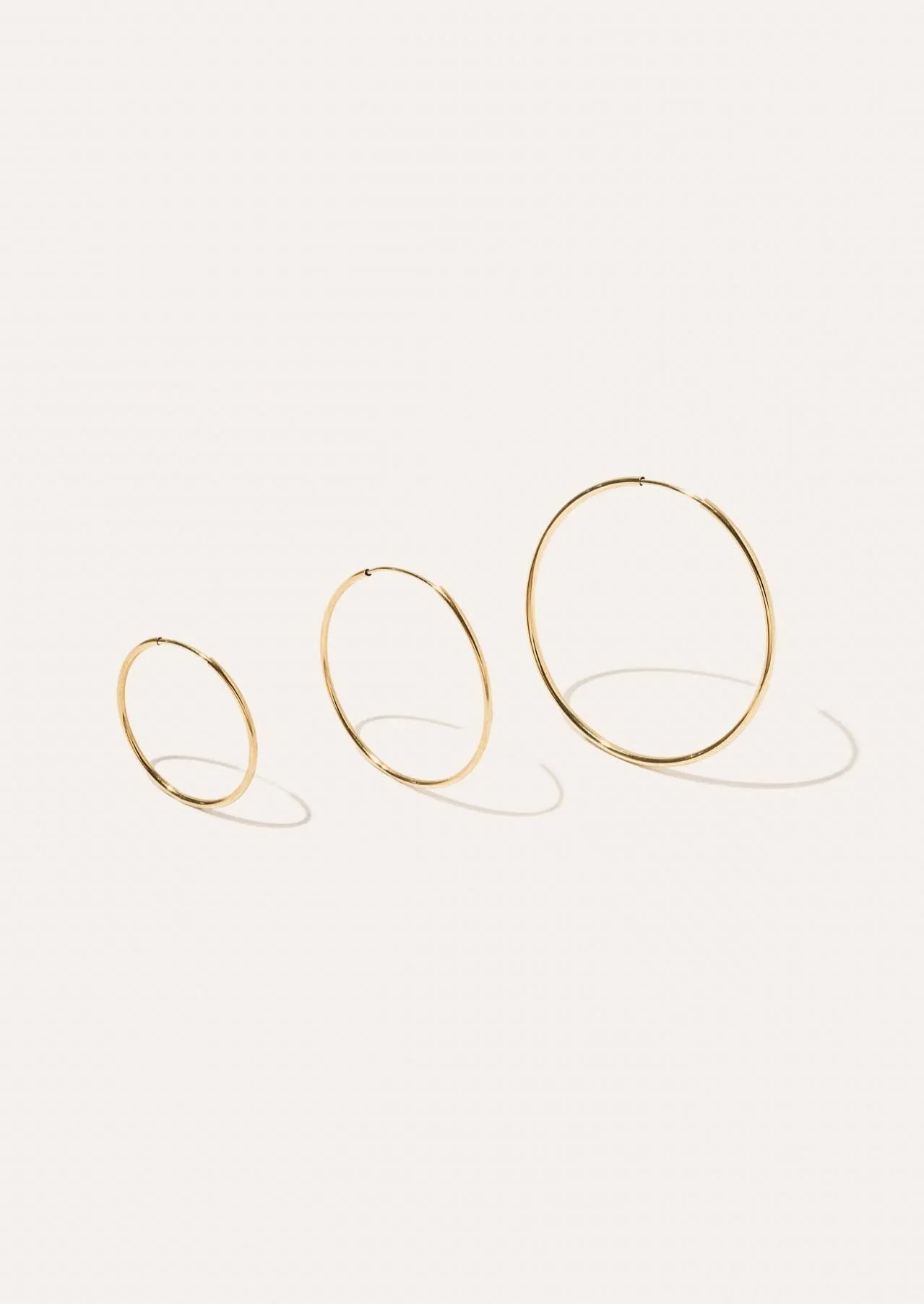 Lightweight Hoop Earrings Medium sold by Kinn product image thumbnail 5