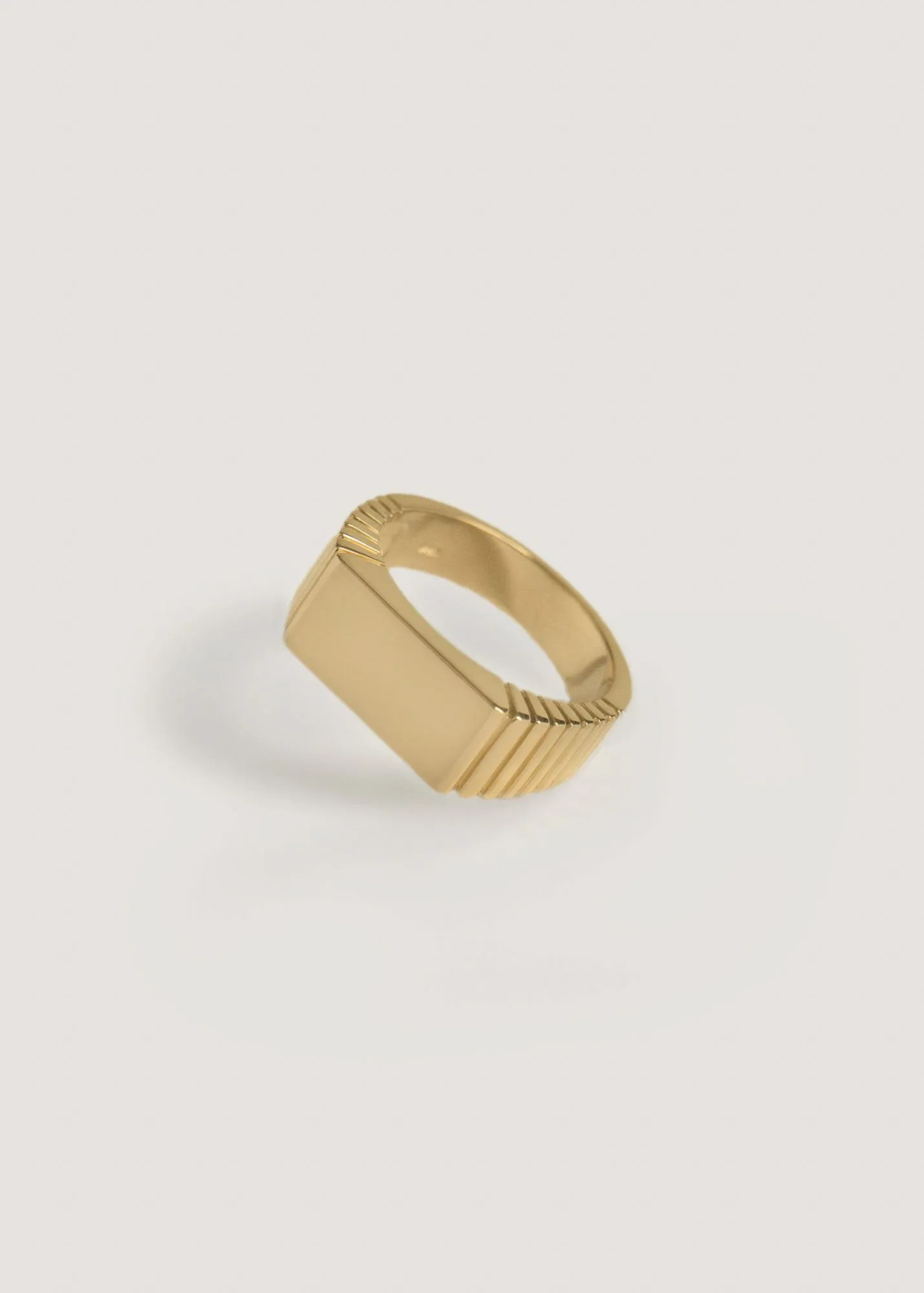 Vivian Ribbed Signet Ring sold by Kinn product image thumbnail 4