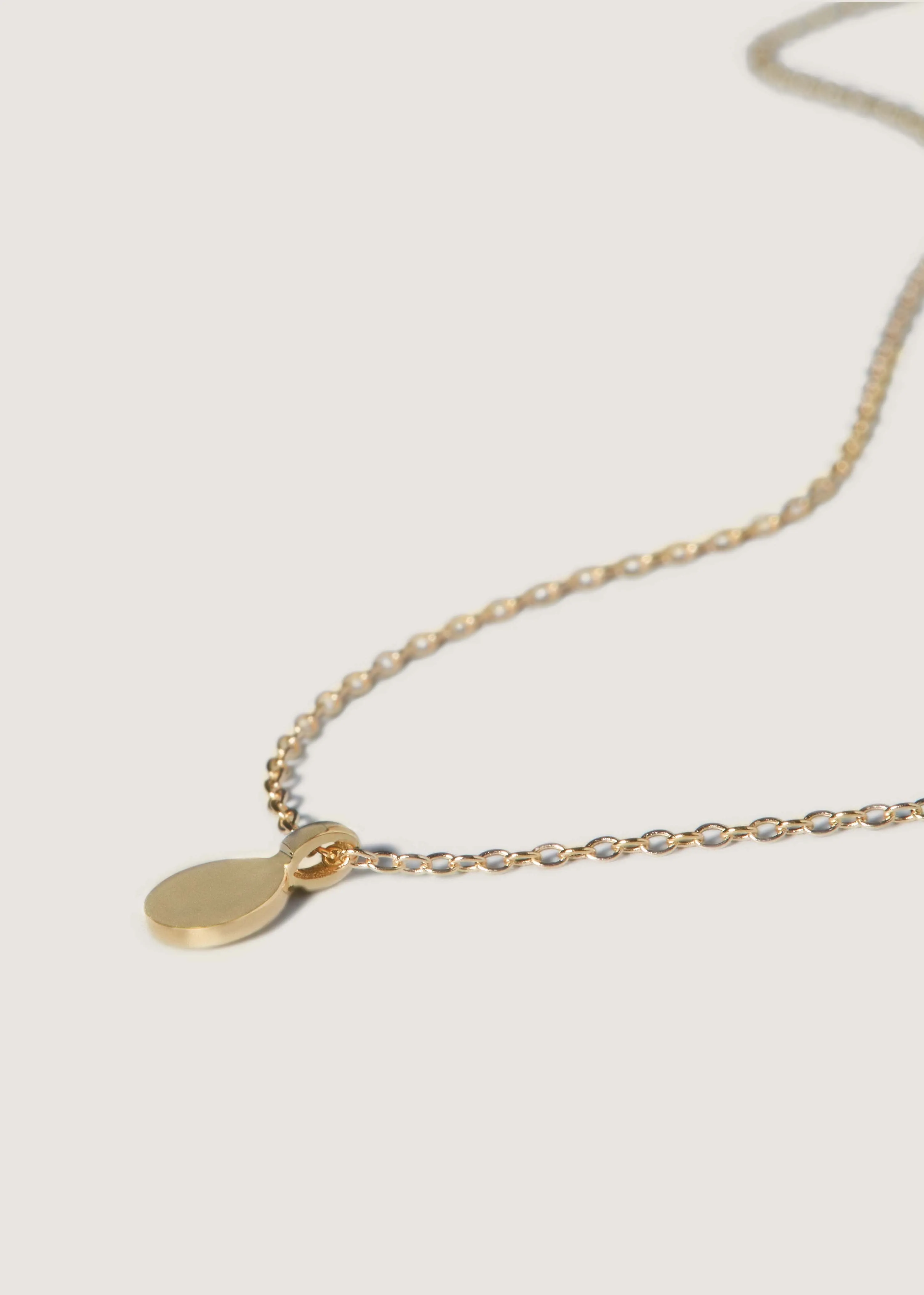 Round Initial Disc Necklace sold by Kinn