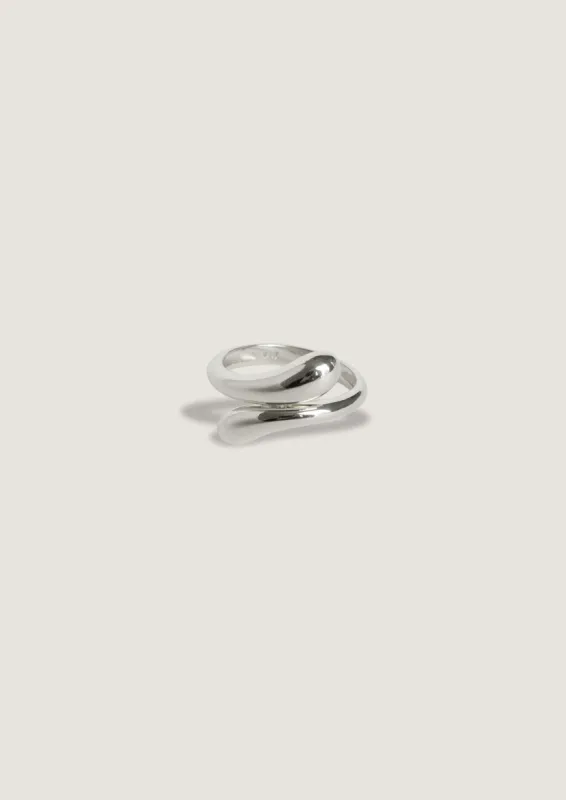 Willow Wrap Around Ring Silver sold by Kinn