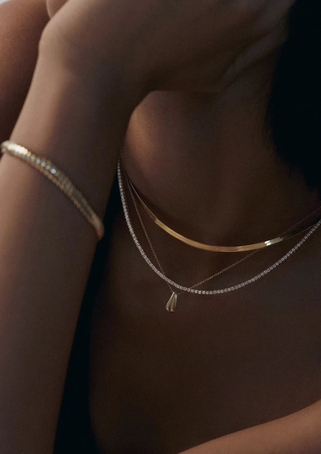 Carter Herringbone Chain Necklace sold by Kinn product image thumbnail 3