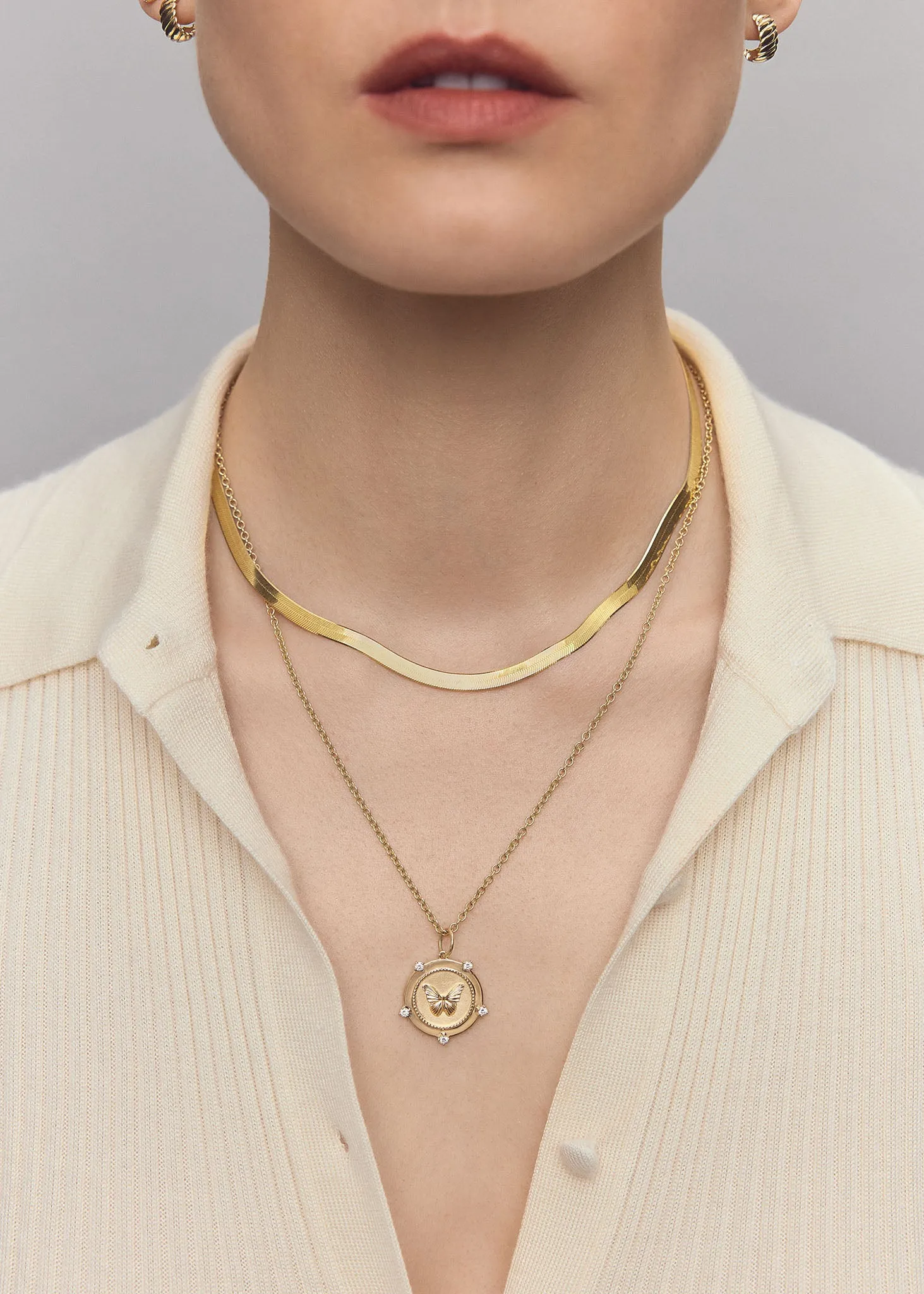 Carter Herringbone Chain Necklace sold by Kinn product image thumbnail 5