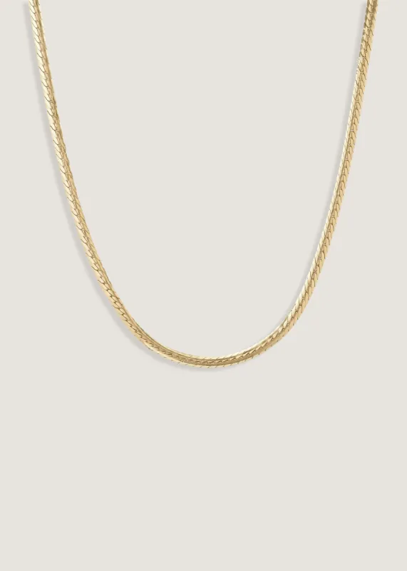 Petite Kennedy Herringbone Chain Necklace sold by Kinn