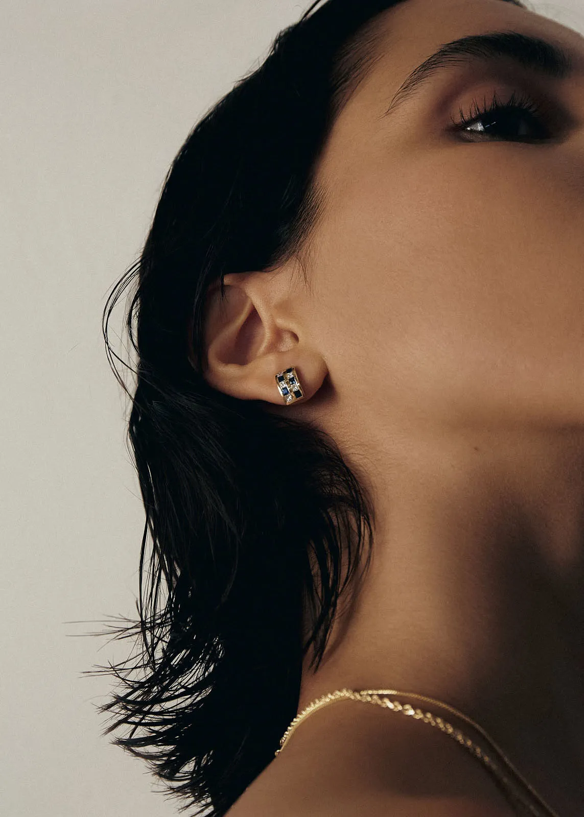 Chloé Sapphire Checkered Earrings sold by Kinn product image thumbnail 2