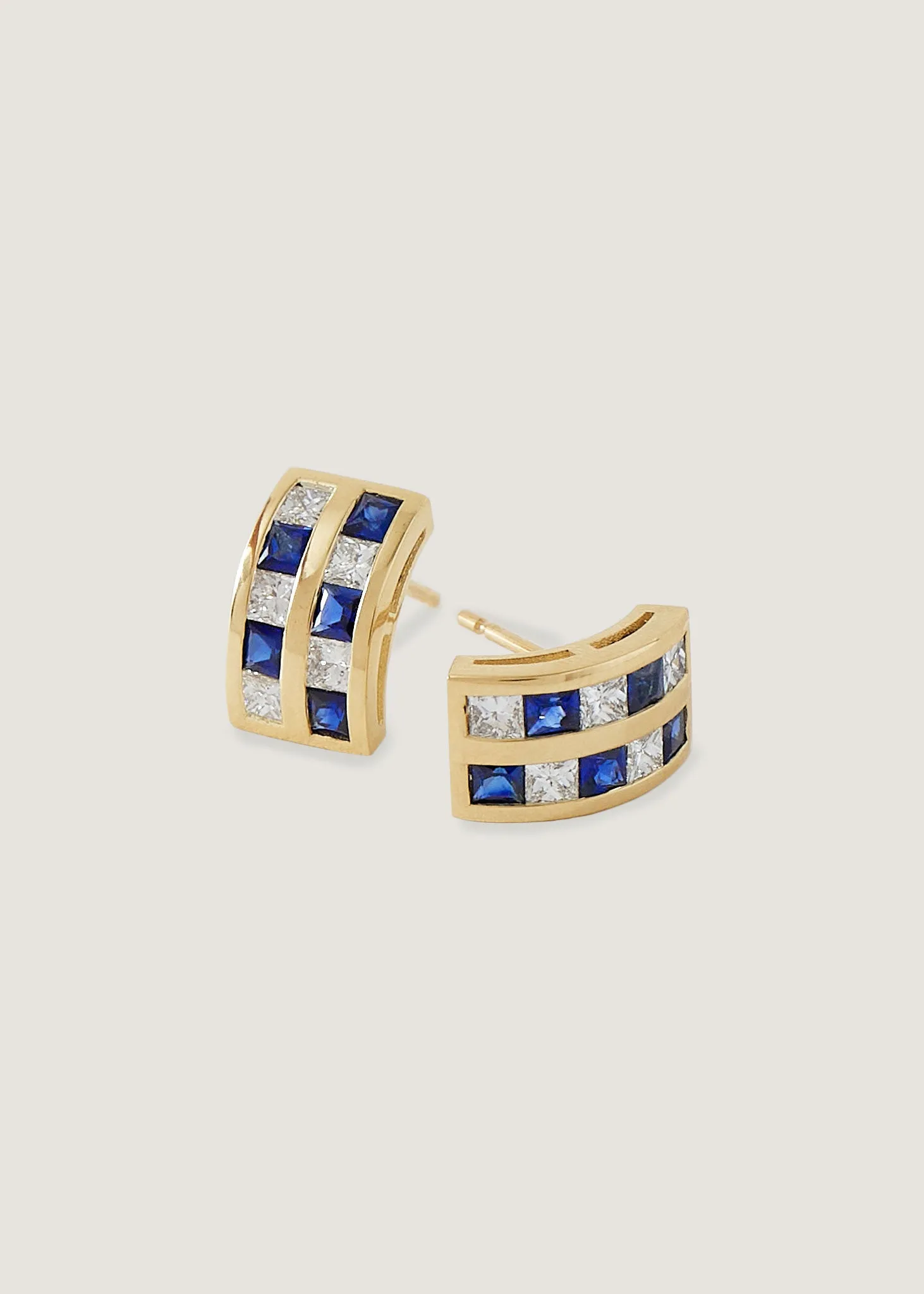 Chloé Sapphire Checkered Earrings sold by Kinn product image thumbnail 3