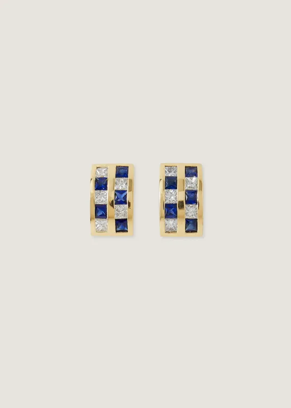Chloé Sapphire Checkered Earrings sold by Kinn
