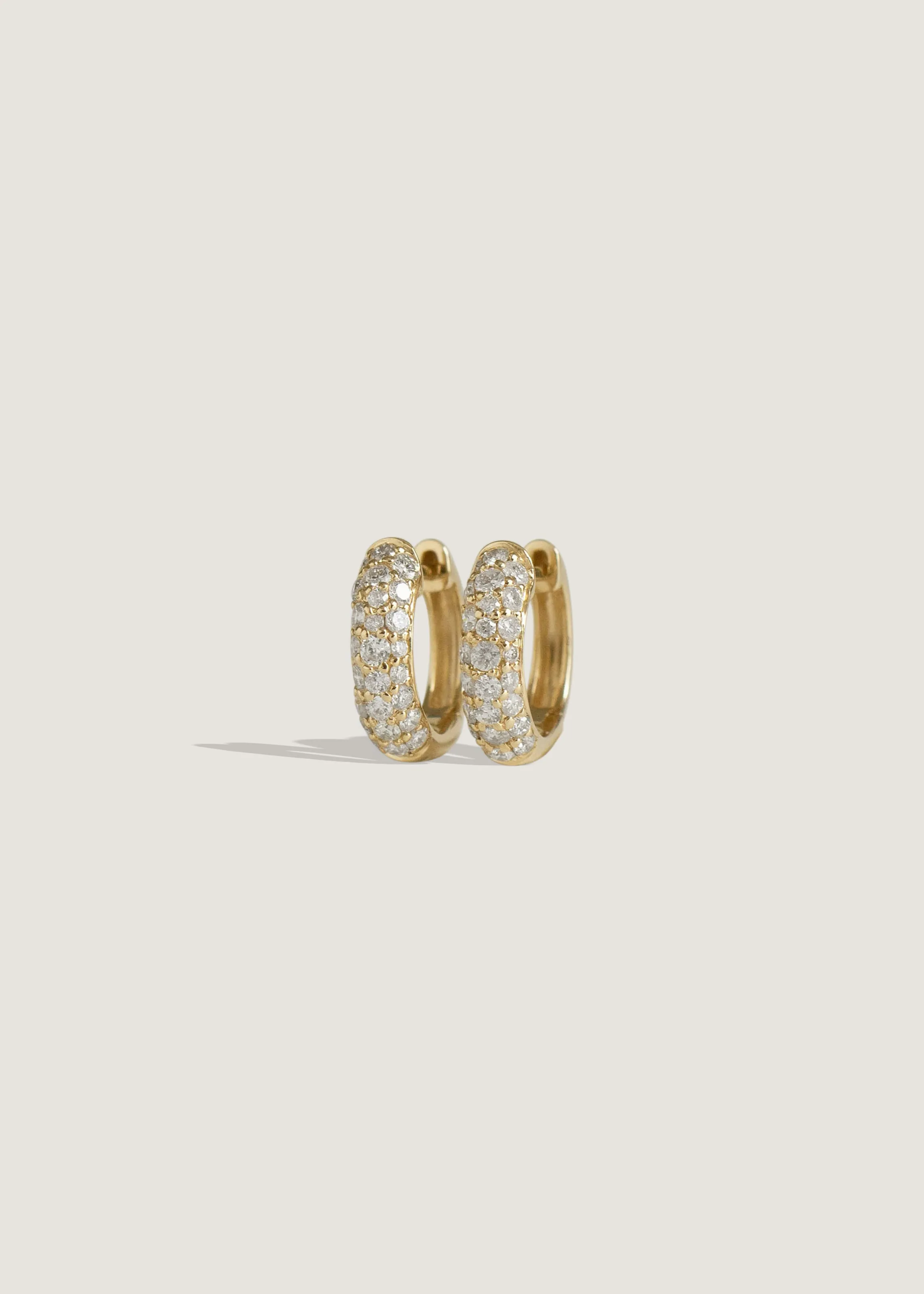 Pavé Dome Huggie Earrings Diamond sold by Kinn product image thumbnail 3