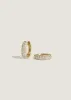Pavé Dome Huggie Earrings Diamond sold by Kinn