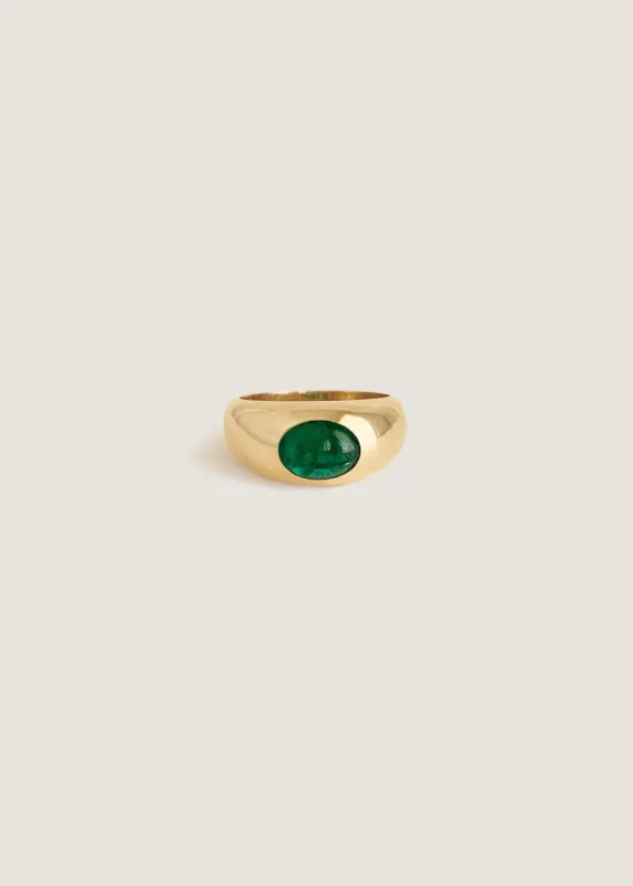 Avery Dome Ring Emerald sold by Kinn