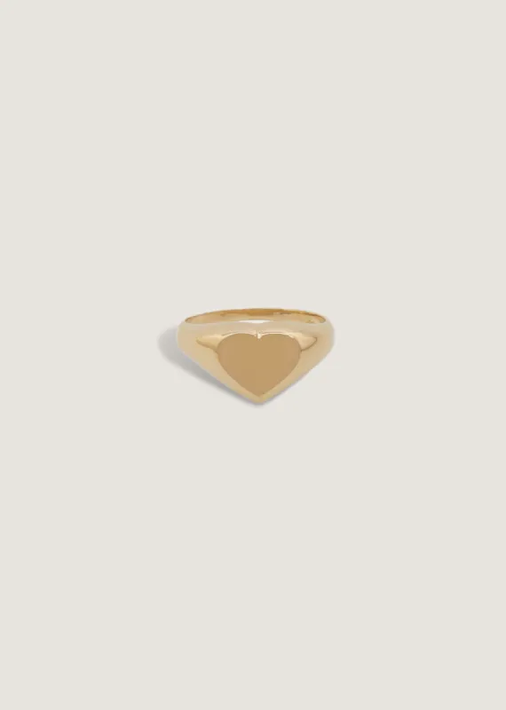 Bold Heart Signet Ring sold by Kinn