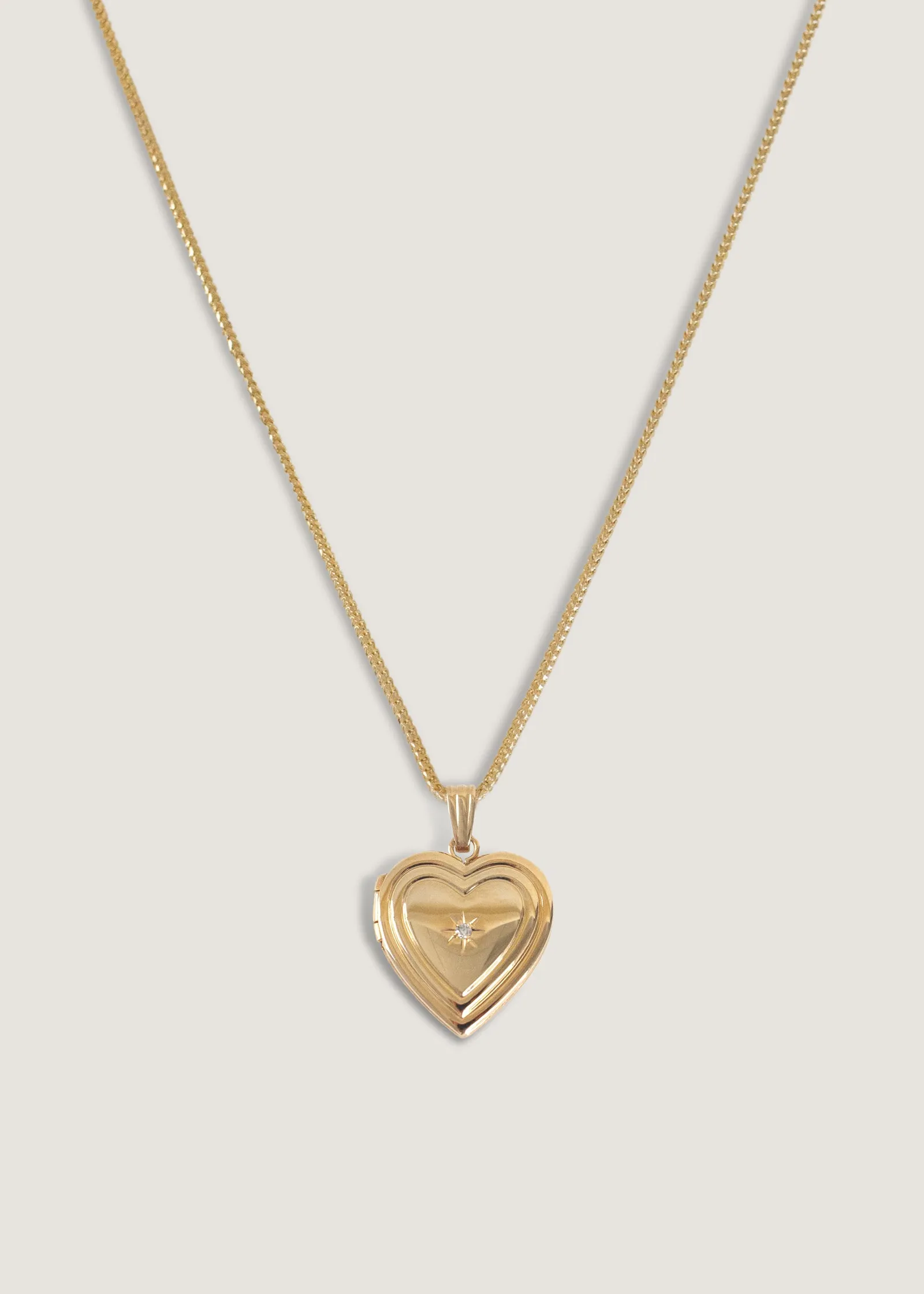 Ribbed Maison Heart Locket Necklace Diamond sold by Kinn product image thumbnail 3