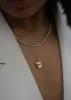 Ribbed Maison Heart Locket Necklace Diamond sold by Kinn