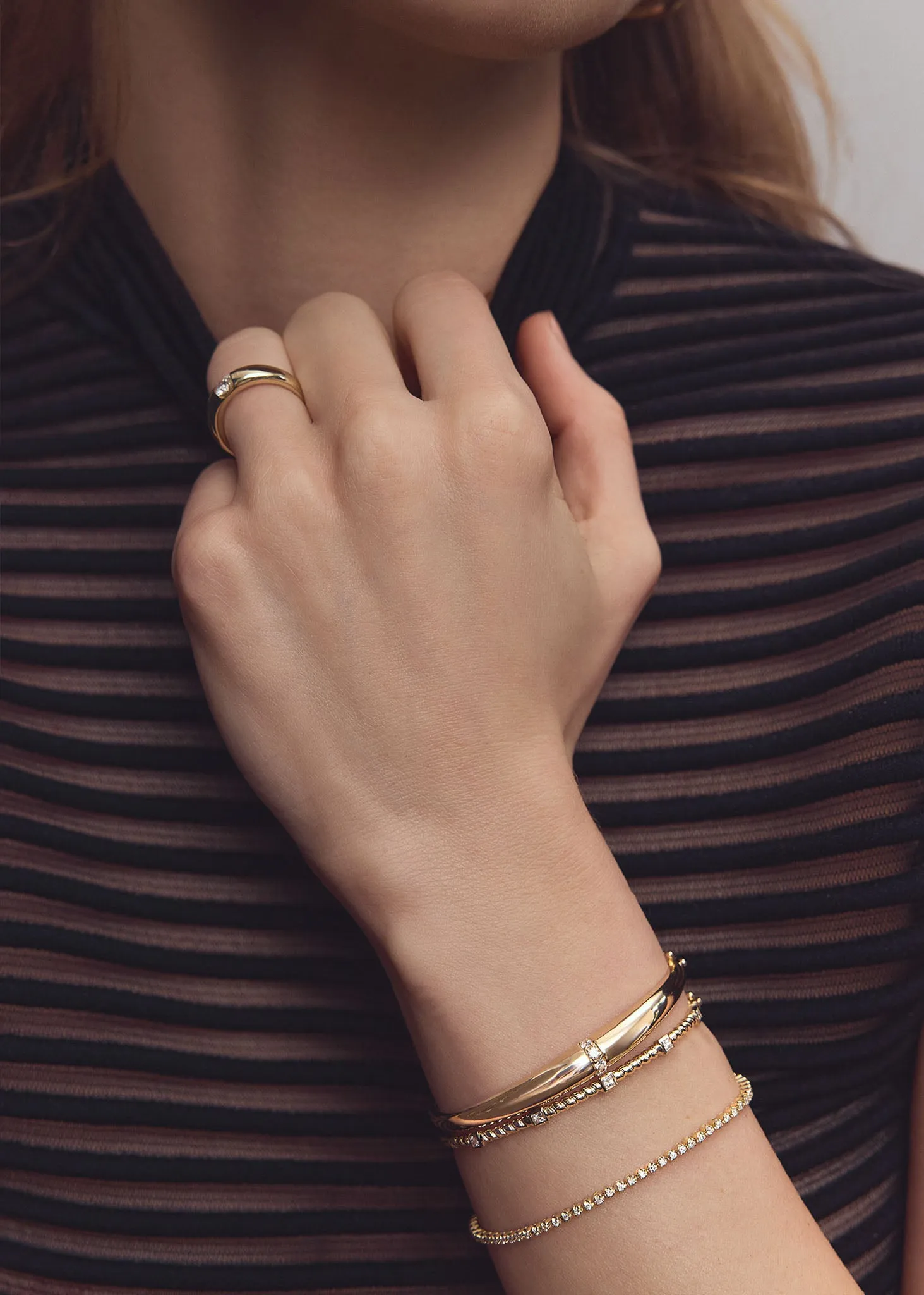 Claudine Twist Bangle Bracelet Diamond sold by Kinn product image thumbnail 2