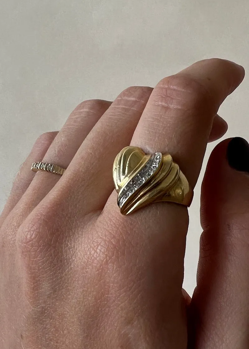 Vintage Heart Diamond Ring sold by Kinn product image thumbnail 2