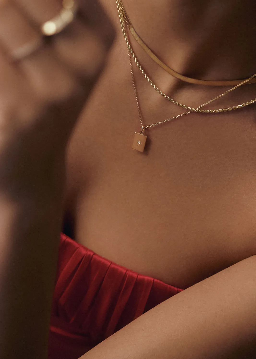 Carter Herringbone & Rope Chain Necklace Stack sold by Kinn product image thumbnail 2