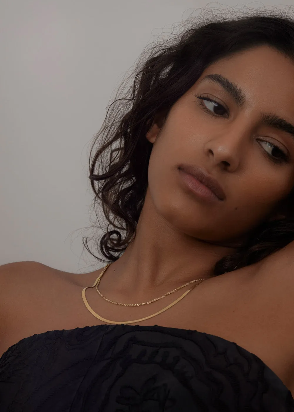 Carter Herringbone & Rope Chain Necklace Stack sold by Kinn product image thumbnail 4