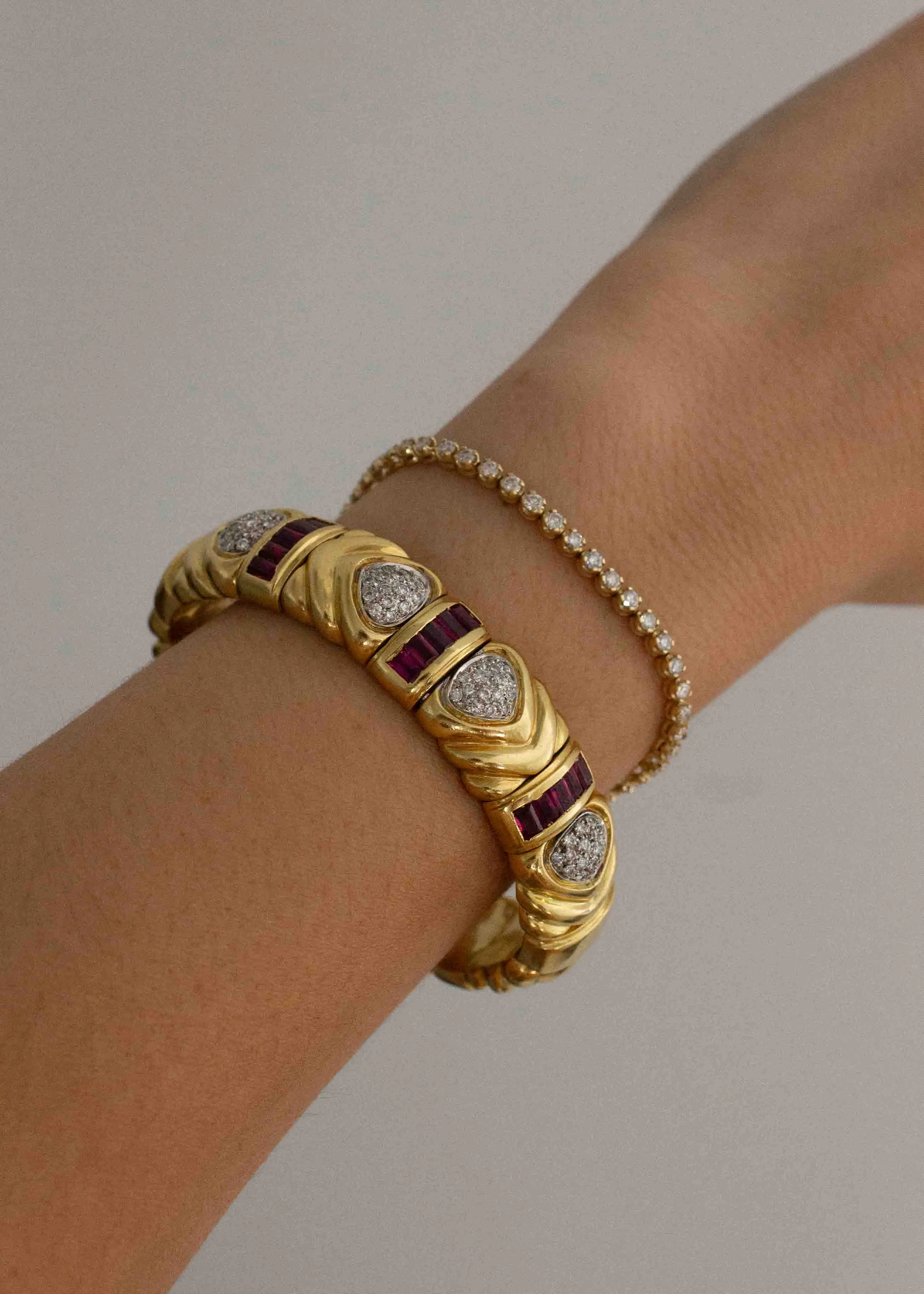 Vintage Ruby Cuff Bracelet sold by Kinn product image thumbnail 2