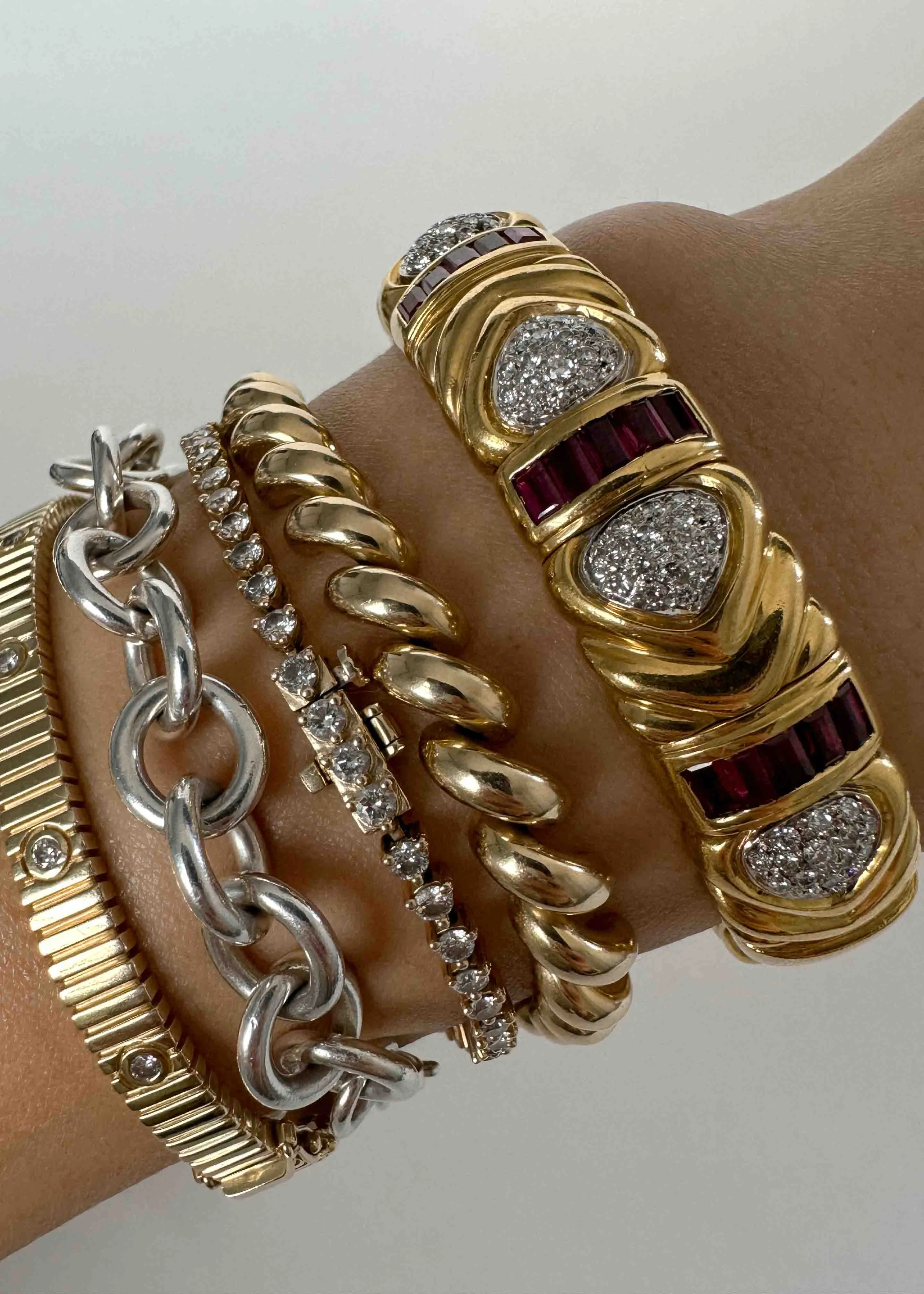 Vintage Ruby Cuff Bracelet sold by Kinn product image thumbnail 4