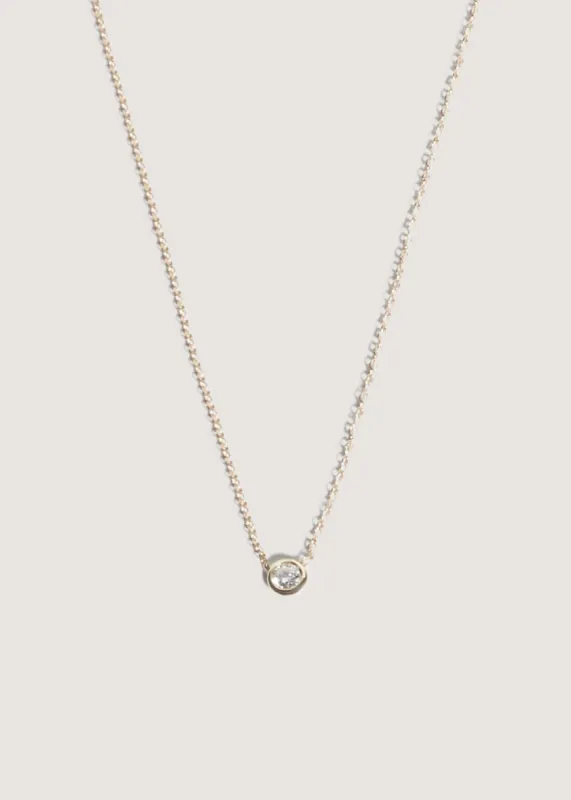 Solitaire Round Diamond Necklace sold by Kinn