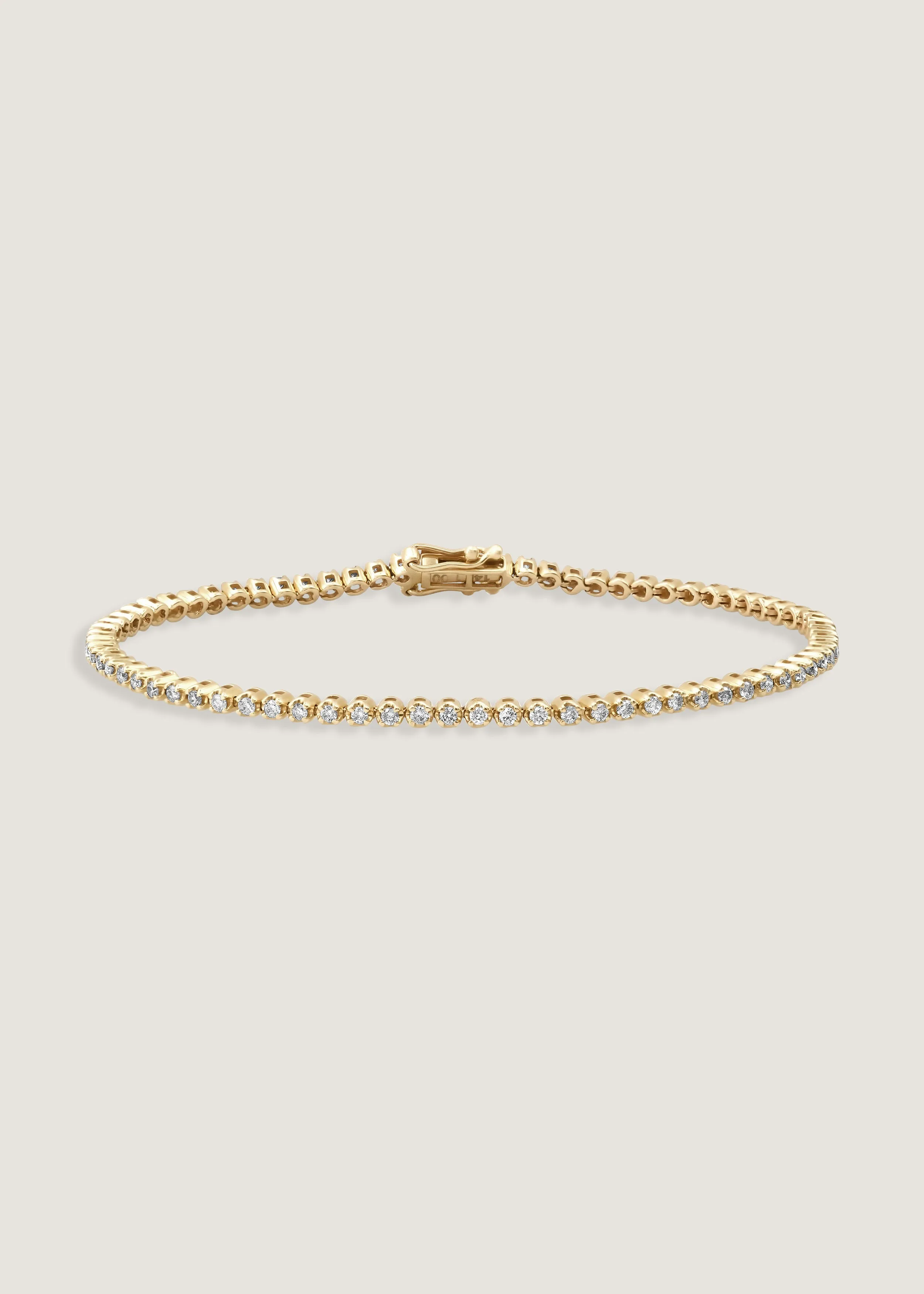 Petite Madison Tennis Bracelet Diamond Yellow Gold sold by Kinn
