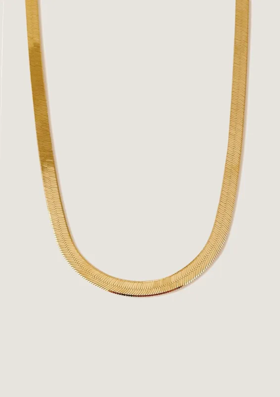 Bold Carter Herringbone Chain Necklace sold by Kinn