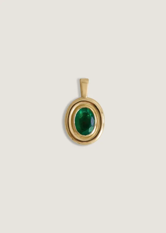 Jardin Oval Pendant Emerald sold by Kinn