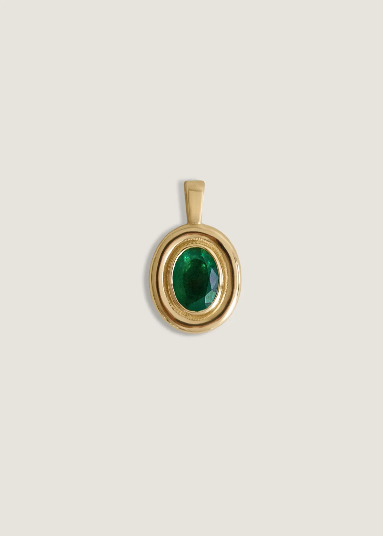 Jardin Oval Pendant Emerald sold by Kinn