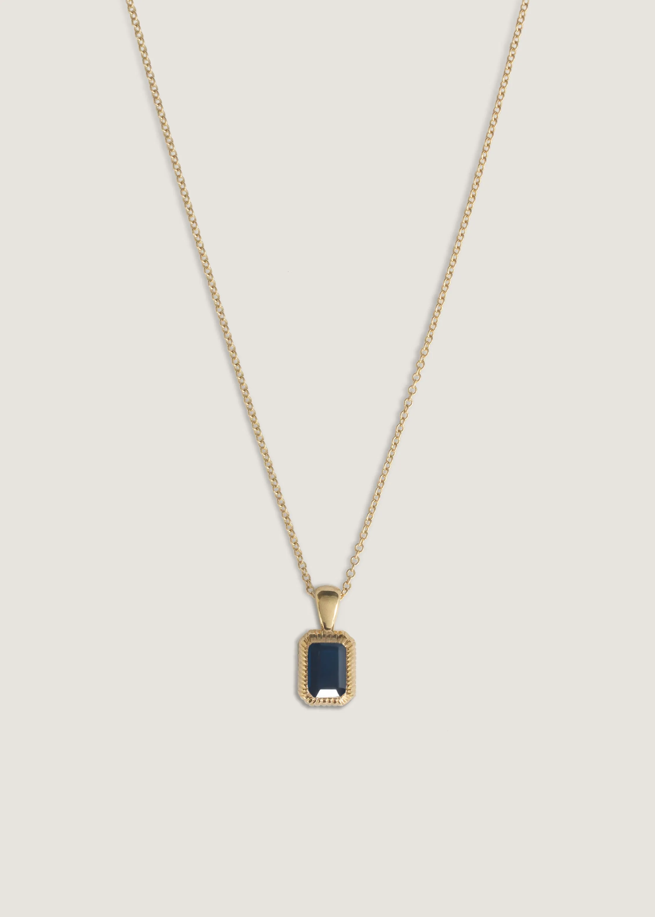 Lyra Emerald Cut Pendant Blue Sapphire sold by Kinn product image thumbnail 4