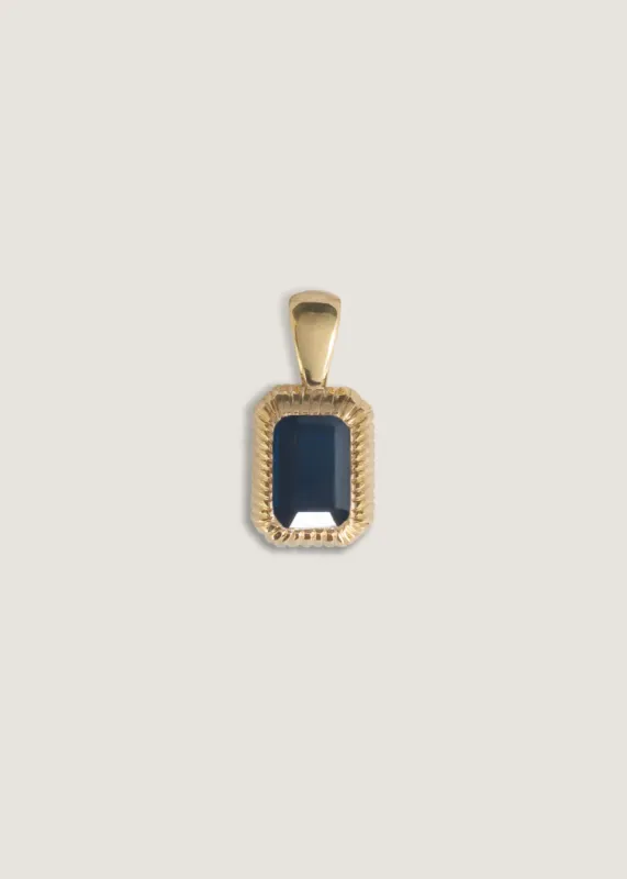 Lyra Emerald Cut Pendant Blue Sapphire sold by Kinn