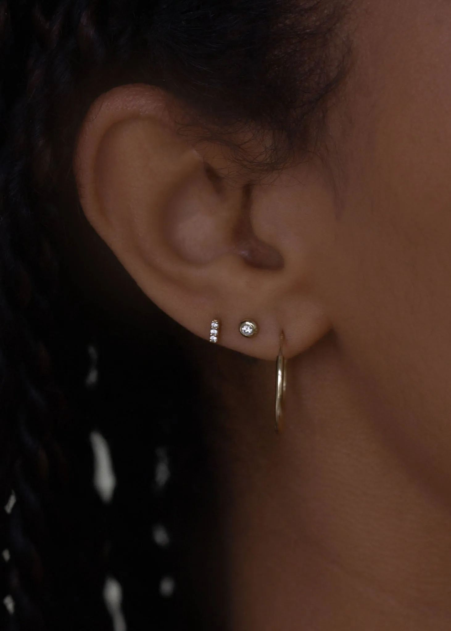 Olivia Round Diamond Stud Earrings sold by Kinn product image thumbnail 4