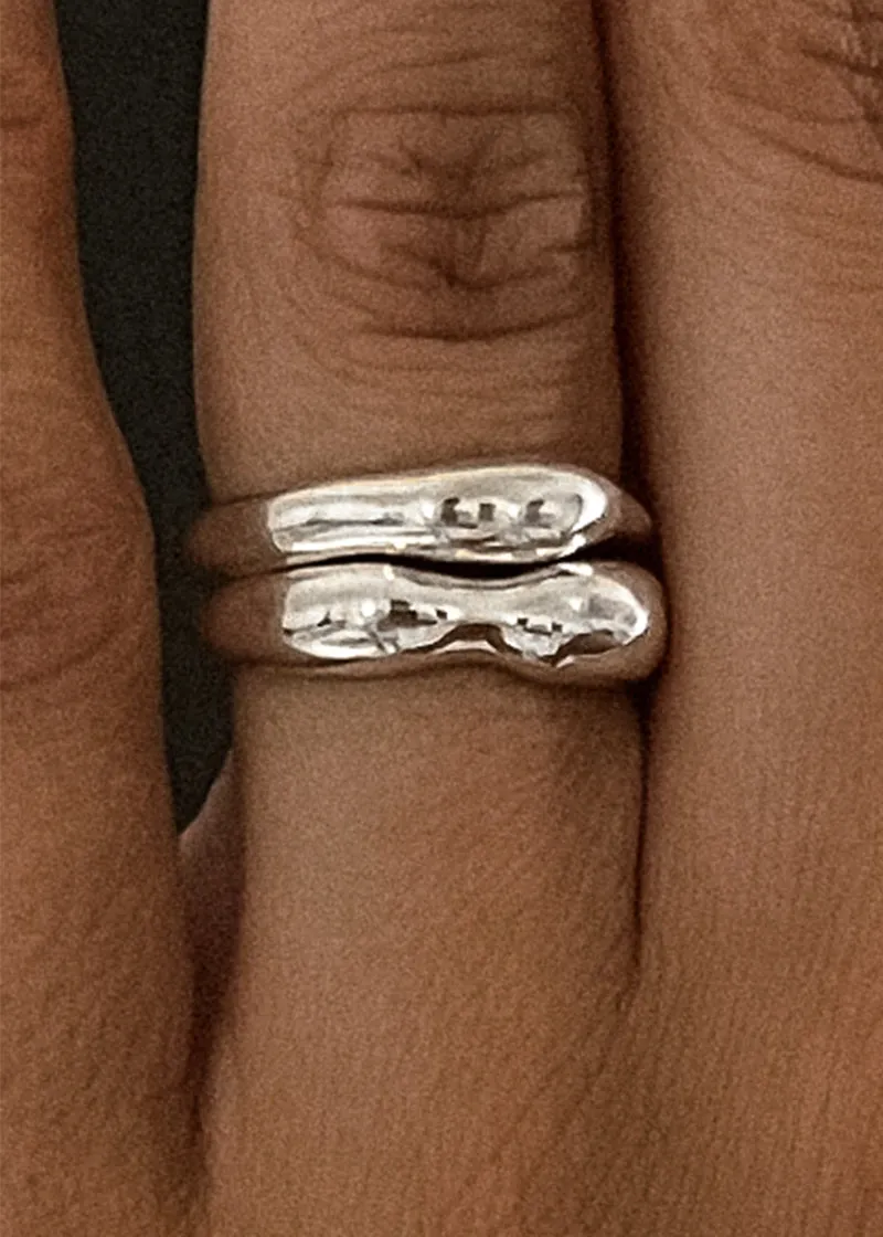 Petite Hera Sculptural Ring Stack Silver sold by Kinn product image thumbnail 4