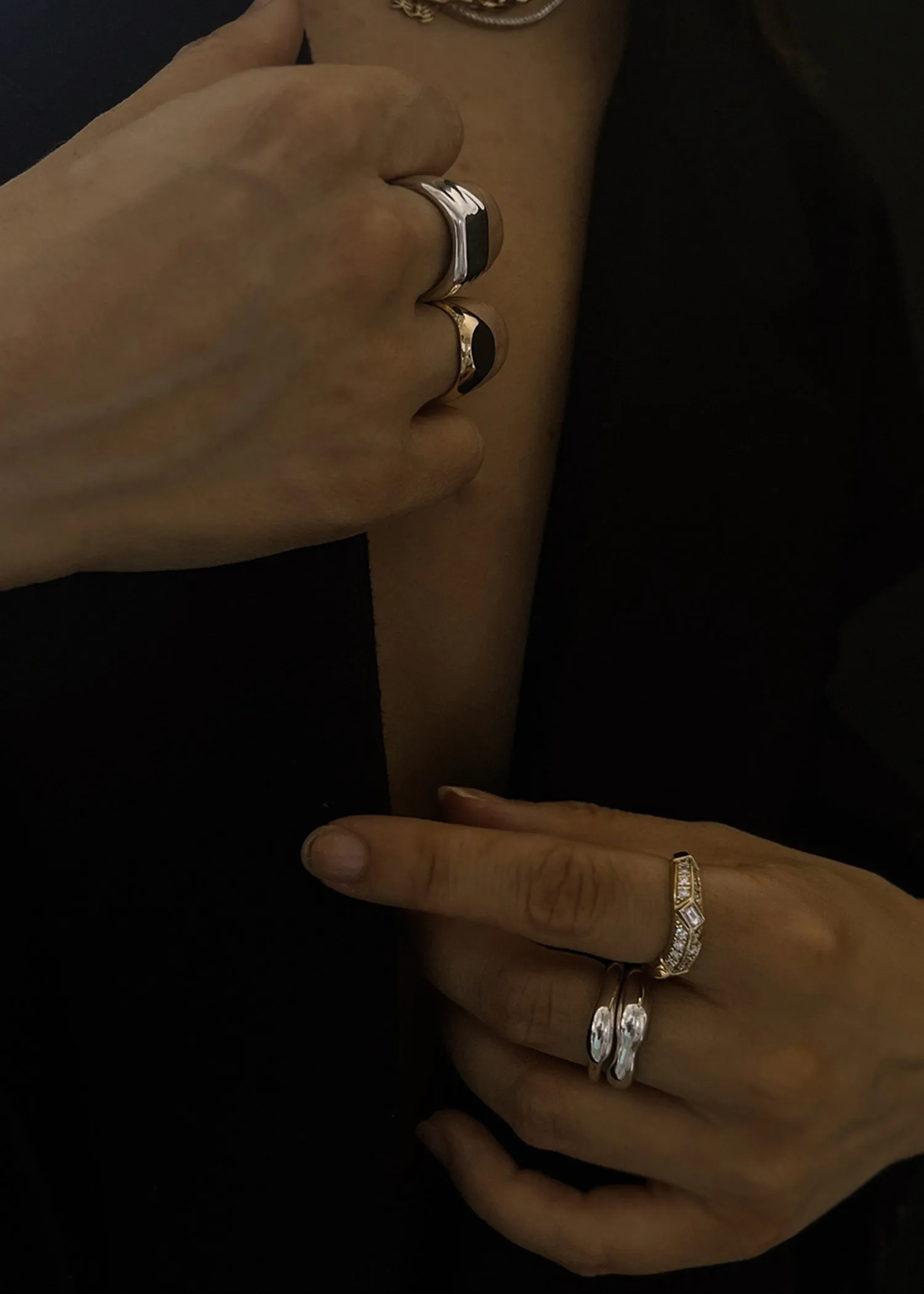 Petite Hera Sculptural Ring Stack Silver sold by Kinn product image thumbnail 3